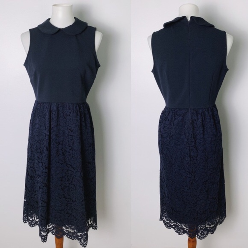 Nanette Lepore peter pan collar sleeveless dress-4